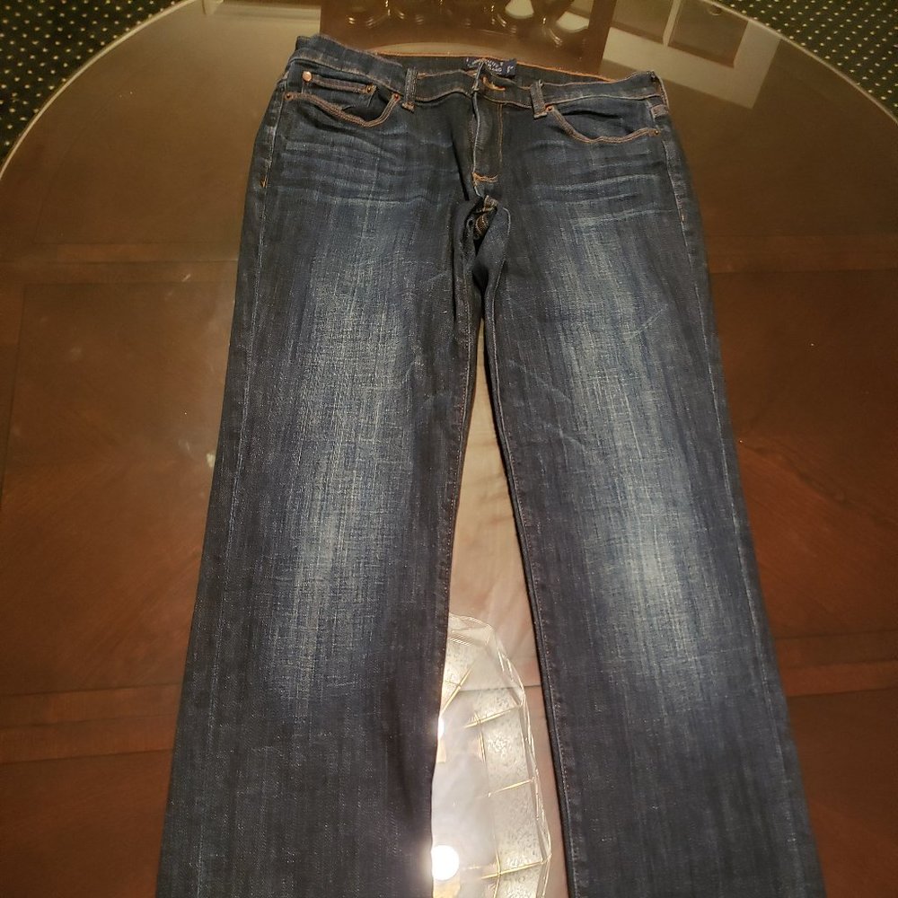 Lucky Brand Women's Sweet Straight Jeans Dark Washed 10/30R